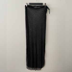 Ann Demeulemeester sheer maxi skirt - S